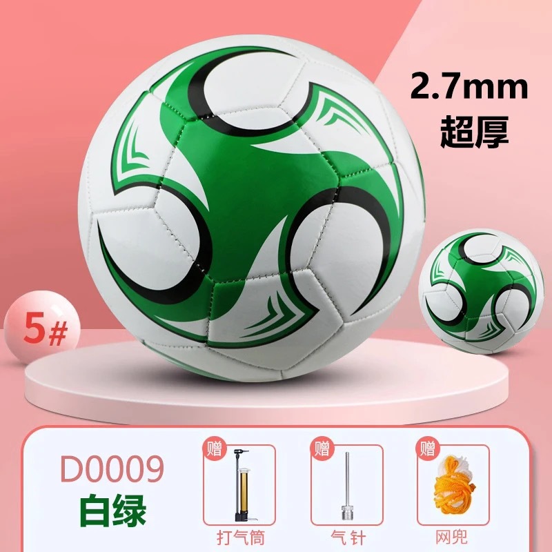 machine-sewing soccer factory in stock wholesale no. 4 football primary and secondary school students no. 5 pu foam children's football production loog Item Picture