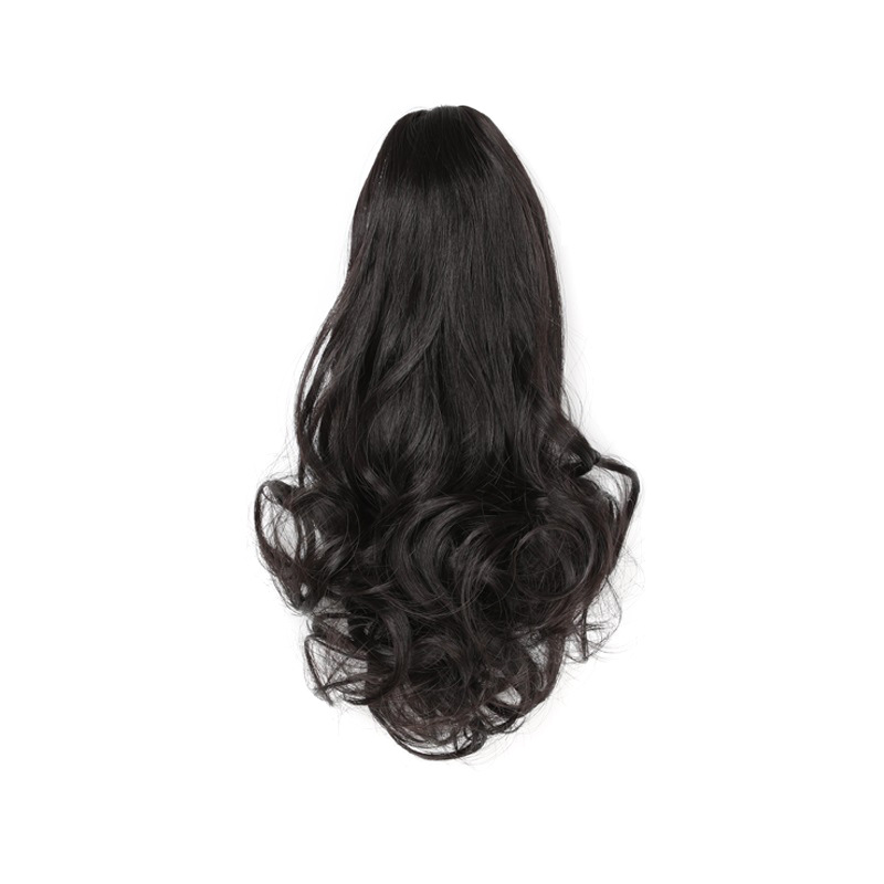 grip short big wave wig horse tail women's high ponytail short curly hair clawponytailwig micro volume Item Picture