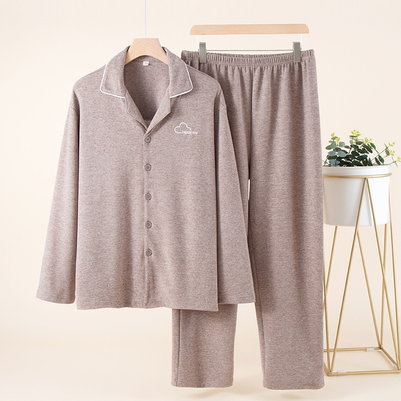autumn new dralon women's pajama suit long-sleeved trousers can be worn outside insulation soft and comfortable Item Picture