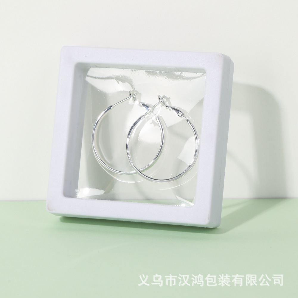 spot anti-oxidation pe film suspension frame storage box transparent jewelry box suspension box necklace jewelry box ring box Specification drawing