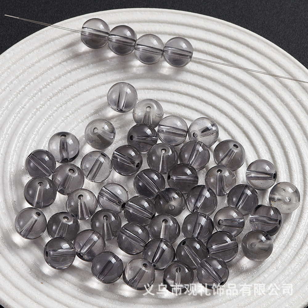 imitation crystal beads 4-12mm high permeability glass bead transparent micro glass bead beaded scattered beads handmade diy bracelet accessories Specification drawing