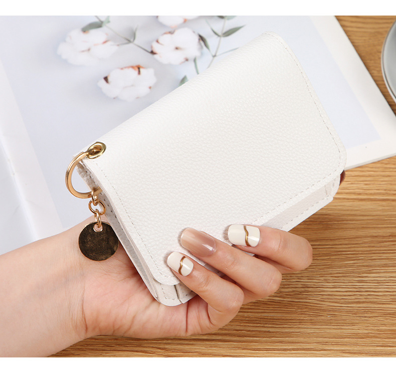 [source factory] new women's wallet short coin purse mini and simple student coin purse women fashion card holder details Picture