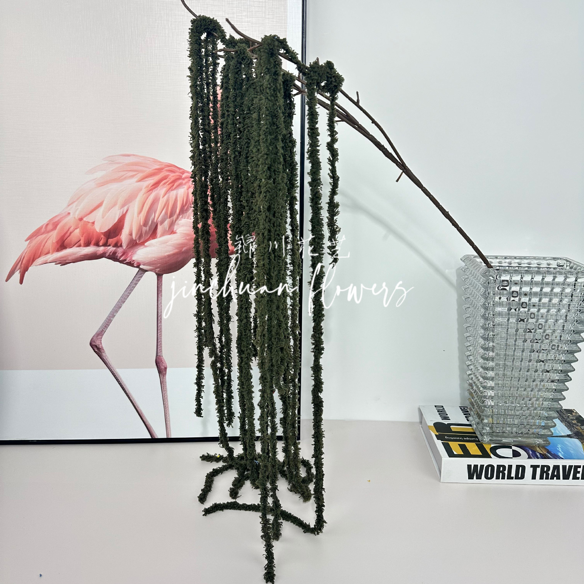 artificial hanging rice artificial flower wool flowers doris lover's tears plant artificial flower wedding celebration decoration hanging wedding hall ceiling flowers details Picture