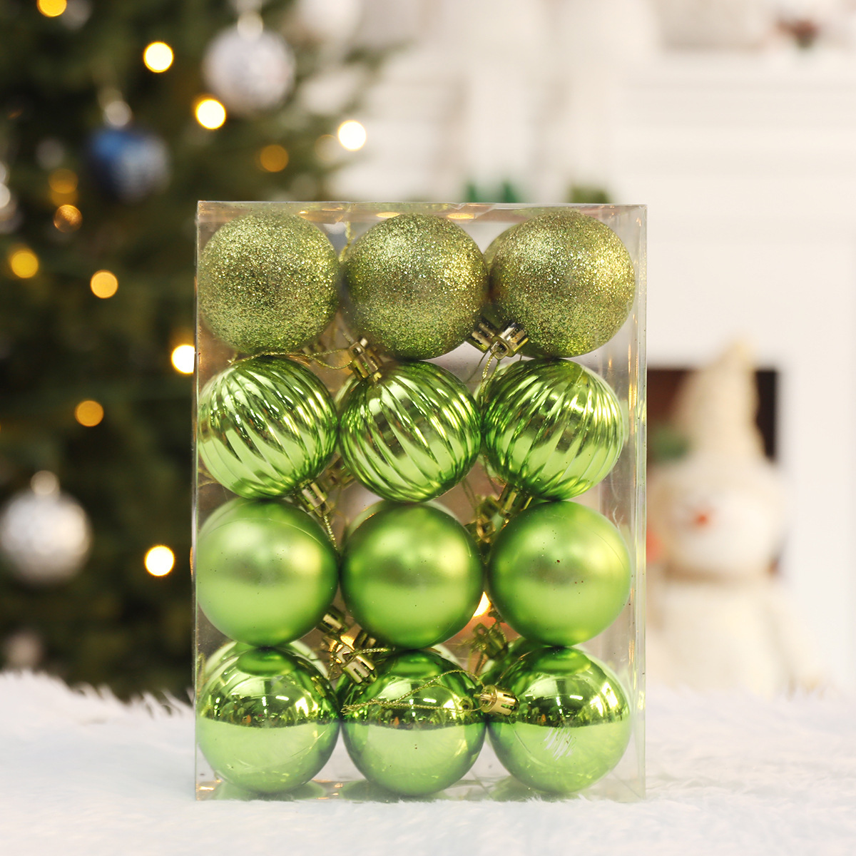 guangpeng christmas decoration colorful ball gift set creative color painted christmas ball party christmas tree hanging ball pendant Application Scenario