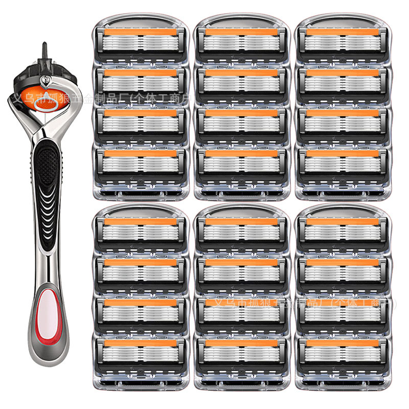 geely fengyin 5 zhishun german fine steel men's shaver manual shaver 5-blade razor replacement 5-layer cutter head Item Picture