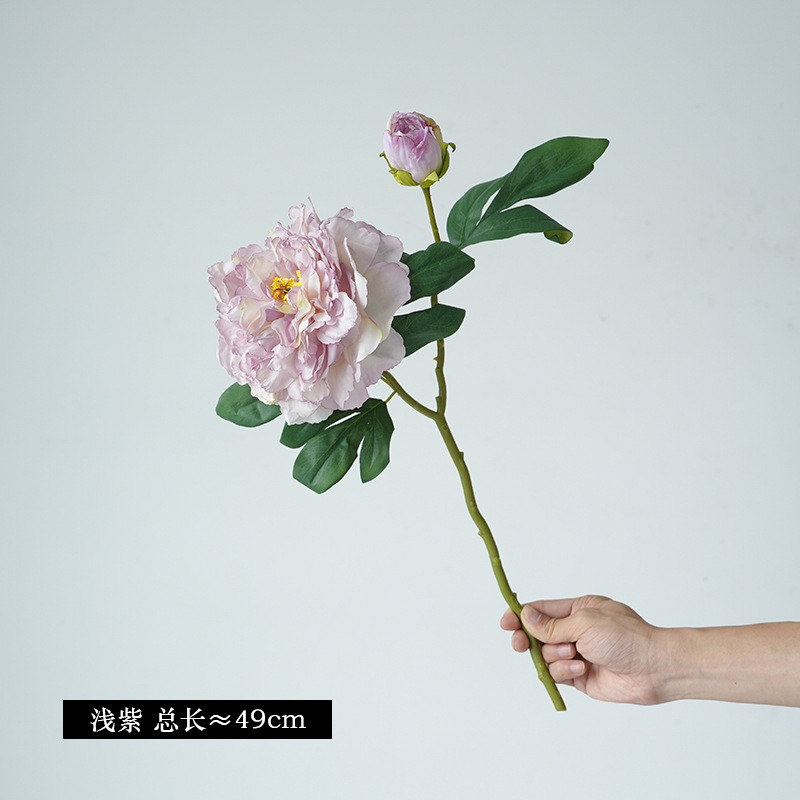 cross-border artificial flower concubine peony flower arrangement european style home decorating ribbon bud peony flower living room hallway ornaments fake flower Specification drawing