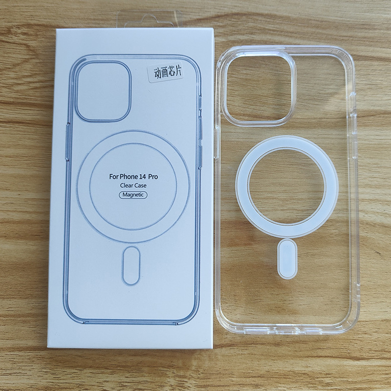 applicable to apple 17 phone case magnetic charging anti-fall shell magsafe with animation iphone16pro transparent case full figure