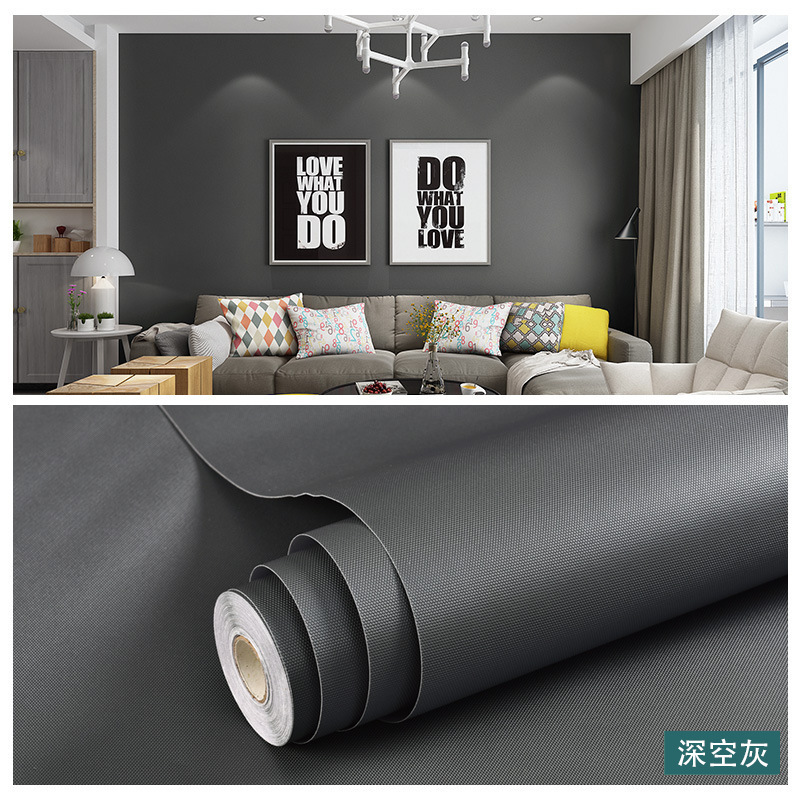 wholesale wallpaper self-adhesive solid color waterproof wall stickers bedroom living room light luxury thickened moisture-proof wall stickers self-adhesive wallpaper Item Picture