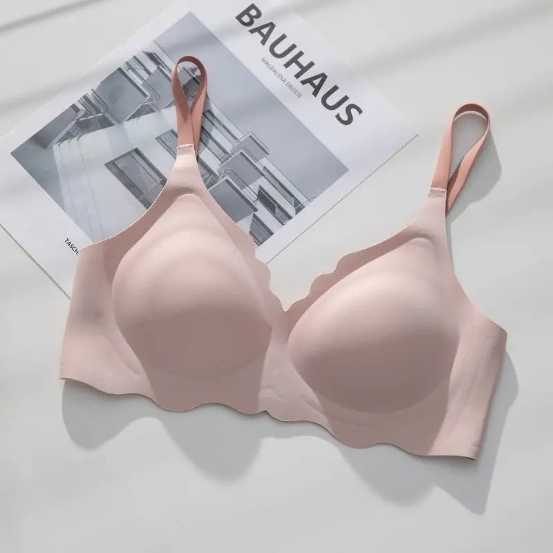 jelly stick seamless underwear women's small breast push up push up soft support no wire accessory breast push up large thin bra Specification drawing