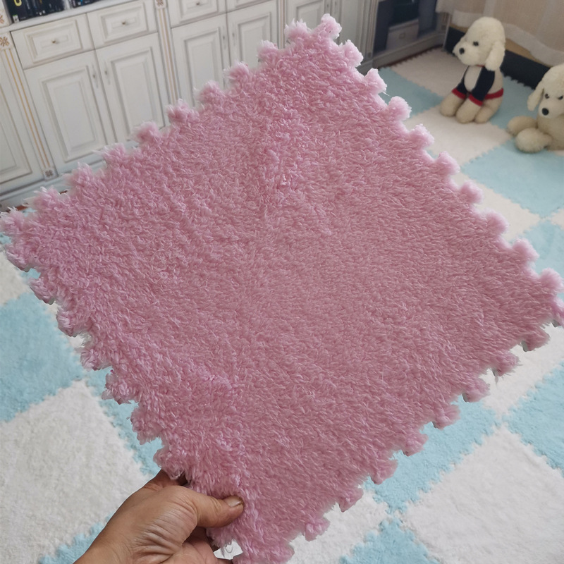 pile floor covering bedroom splicing blocks thickened floor mat living room large area fully covered light luxury bedside blanket balcony cushions Item Picture