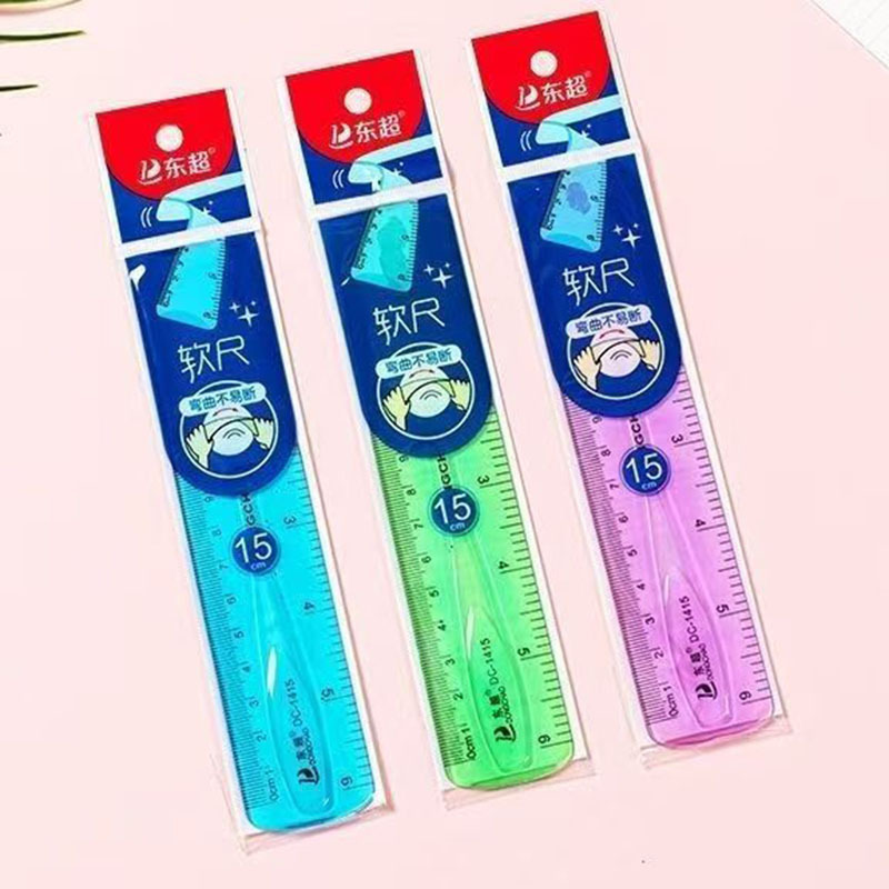 student children stationery ruler soft 30cm flexible ruler not easy to break ruler plastic measuring tape office drawing details Picture