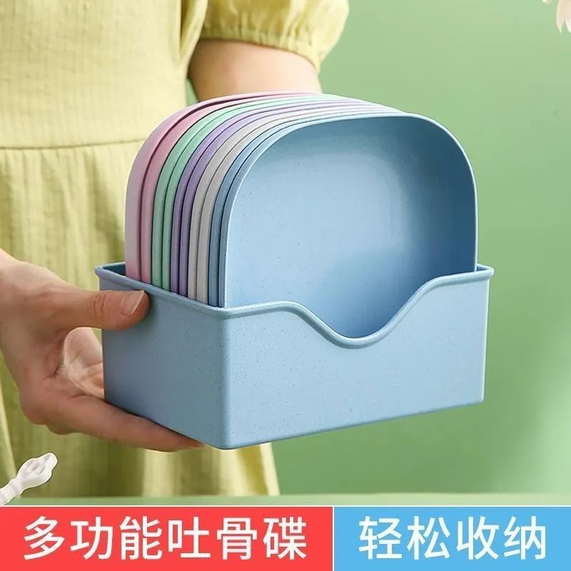 bone dish bone saucer garbage residue plate with base dining table small plate household fruit snack dish snack dish Specification drawing