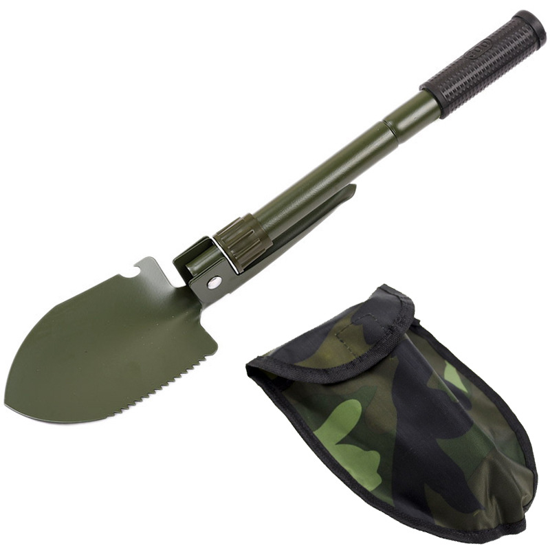 popular outdoor folding soldier shovel multi-functional shovel camping supplies tool survival equipment digging earthworms Application Scenario