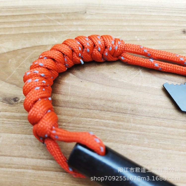 wholesale 13*130 firestone camping survival magnesium bar outdoor survival equipment whistle fint and steel fire stick details Picture
