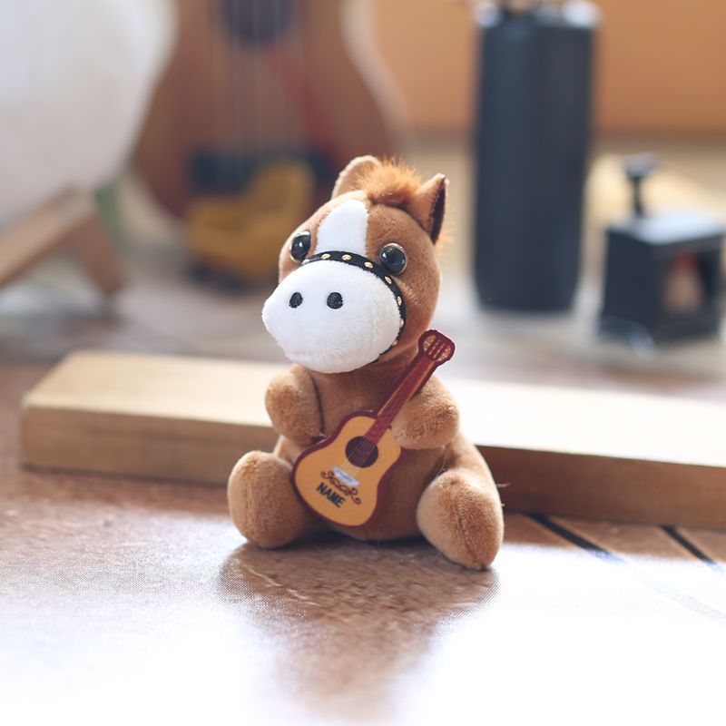 internet celebrity cute violin pony pendant plush toy toy bag bag charm keychain ragdoll doll full figure