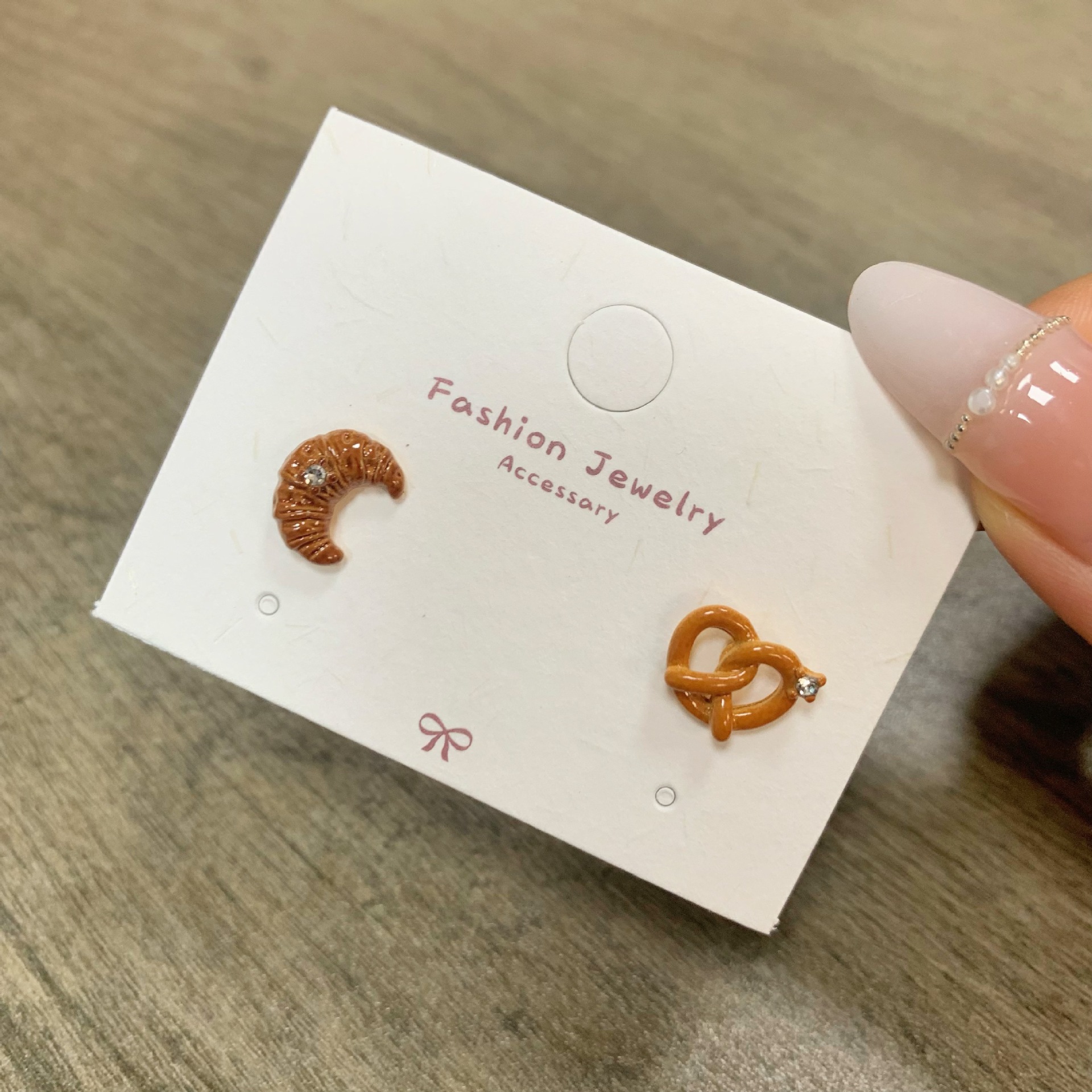 mini silver stud earrings set cartoon cute yiwu autumn and winter caramel bread small ear studs maillard earrings niche Application Scenario