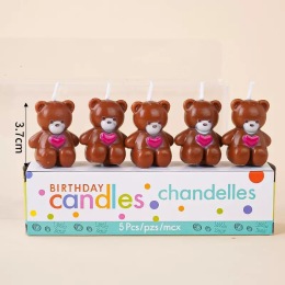ins style cartoon birthday cake decoration thread clown letter candle bear smiley love children birthday wax full figure
