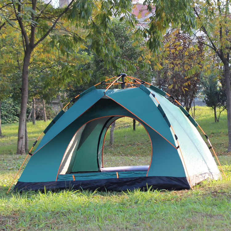tent outdoor beach 3-4 people travel automatic camping tent double camping equipment fake double layer Item Picture