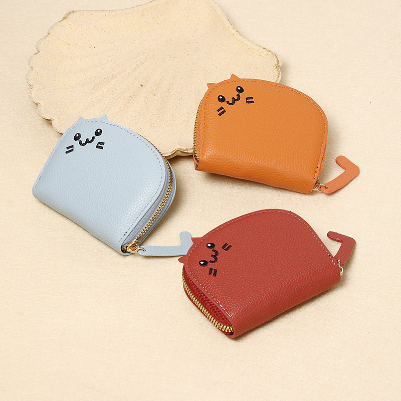 cross-border 2024 new  card holder ladies small online influencer cute multi-card-slot card holder advanced cartoon change purse details Picture