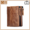 factory direct sales foreign trade new rfid leather wallet men's short men's wallet double zipper wallet Application Scenario