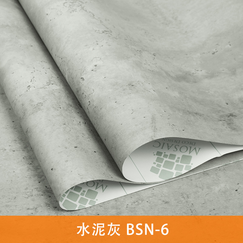 retro industrial style cement gray self-adhesive wallpaper waterproof restaurant bar clothing store background wall renovation refurbished stickers Application Scenario