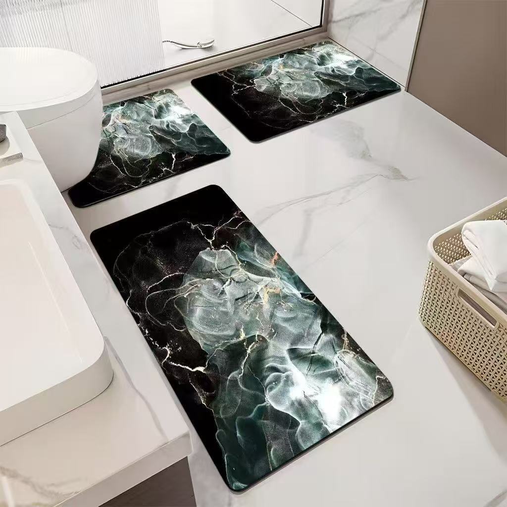 light luxury bathroom soft diatom ooze absorbent floor mat toilet door quick-drying foot mat door mat non-slip mat Item Picture