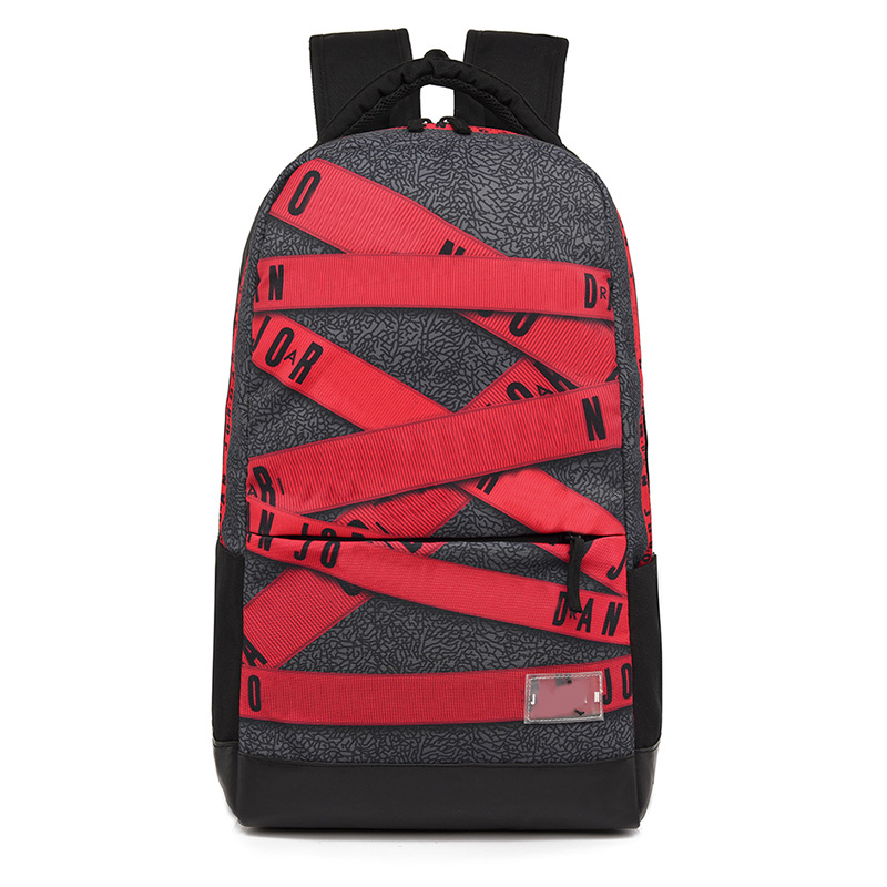 large capacity oxford cloth sewing line backpack fashionable graffiti letter backpack fashionable all-match printed student schoolbag Item Picture