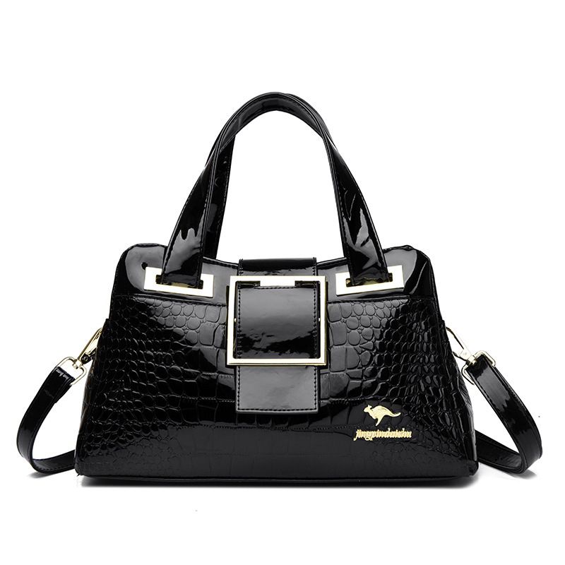women's handbag women's tote shoulder messenger bag foreign trade cross-border hot bag crocodile pattern commuter bag women full figure