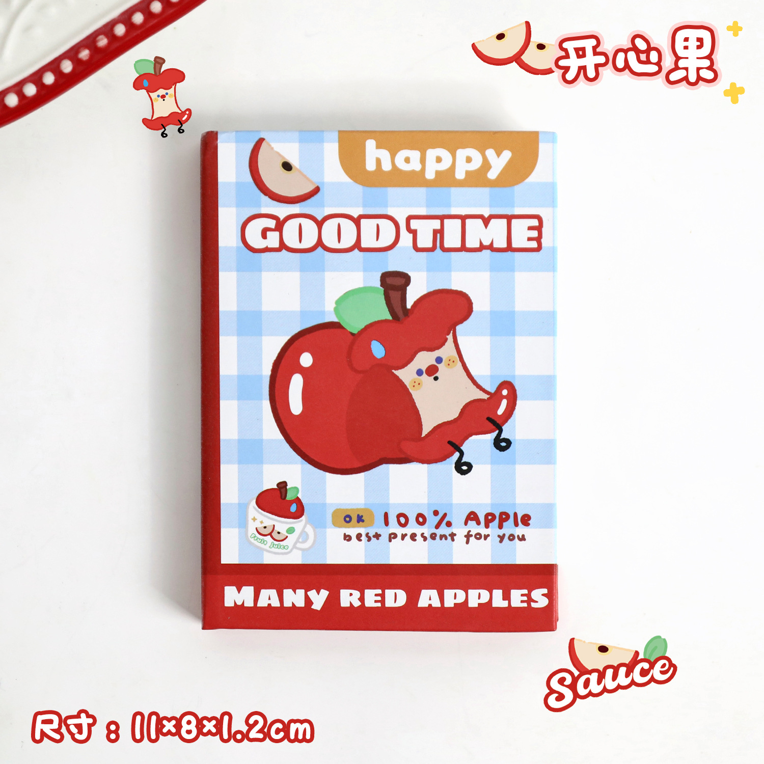 cute apple a7 notebook ins style pockets notebook student cute mini notebook portable blank notepad Specification drawing
