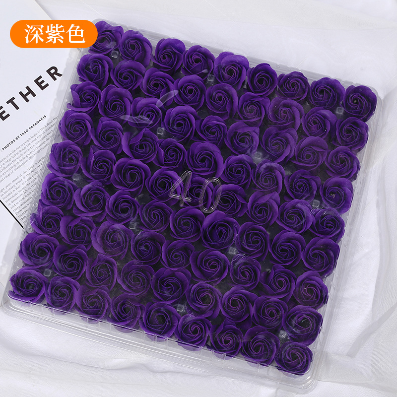 soap flower three-layer flower head without base manual thickened artificial rose gift box soap flower head valentine's day gift Application Scenario