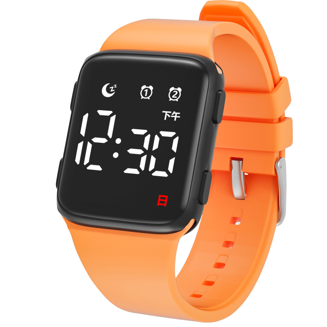 2024 new arrival electronic led chinese with alarm clock week luminous waterproof sports fashion watch for students Specification drawing