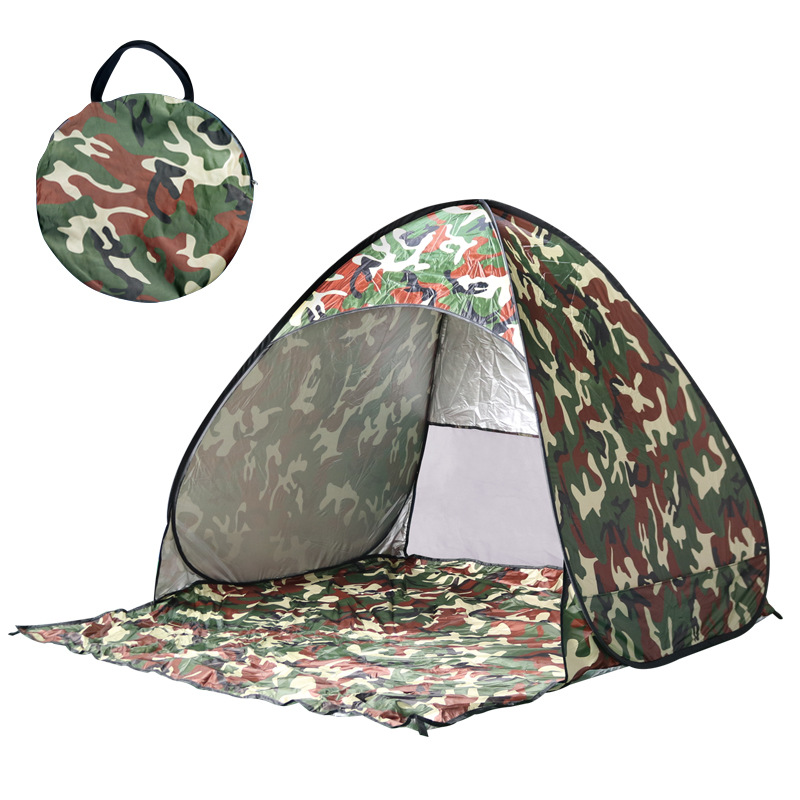 factory supply outdoor camping tent automatic quick unfolding folding beach tent sun-proof rainproof tent Specification drawing