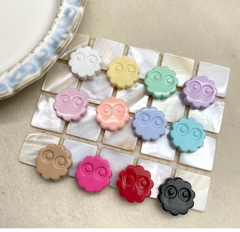 亚克力实色煤球饼干diy/手机链钥匙扣包挂装饰材料散珠详情1