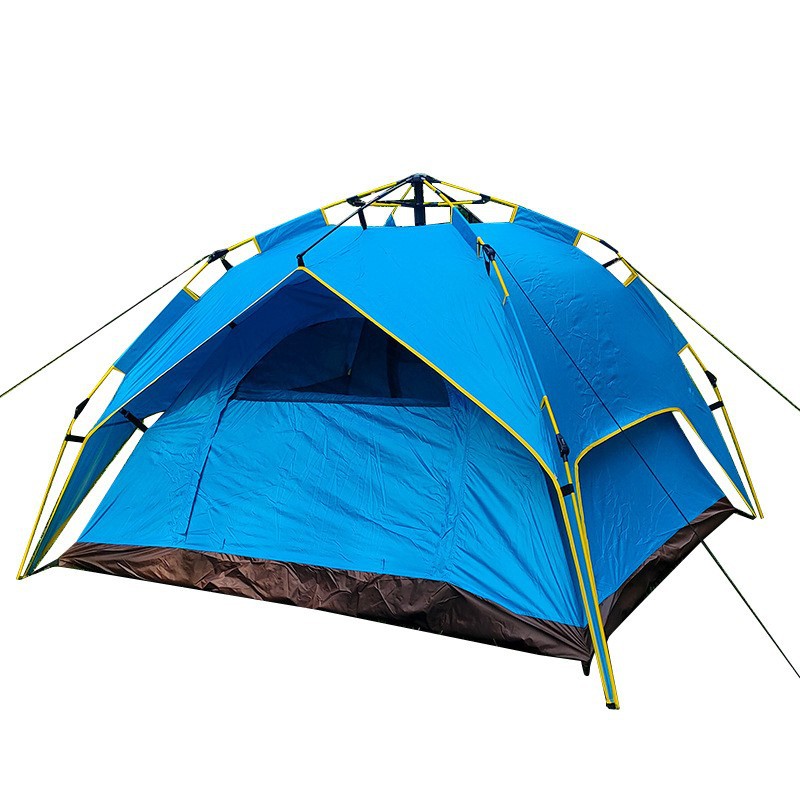 outdoor dual use tent 3-4 people camping camping leisure tourism sun protection windproof double layer automatic quick unfolding Specification drawing