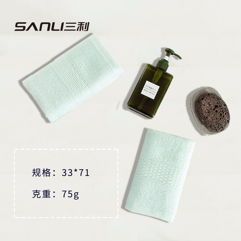 [three] sanli towel pure cotton plain face towel honeycomb satin big towel adult pure cotton towel commercial super labor protection Application Scenario