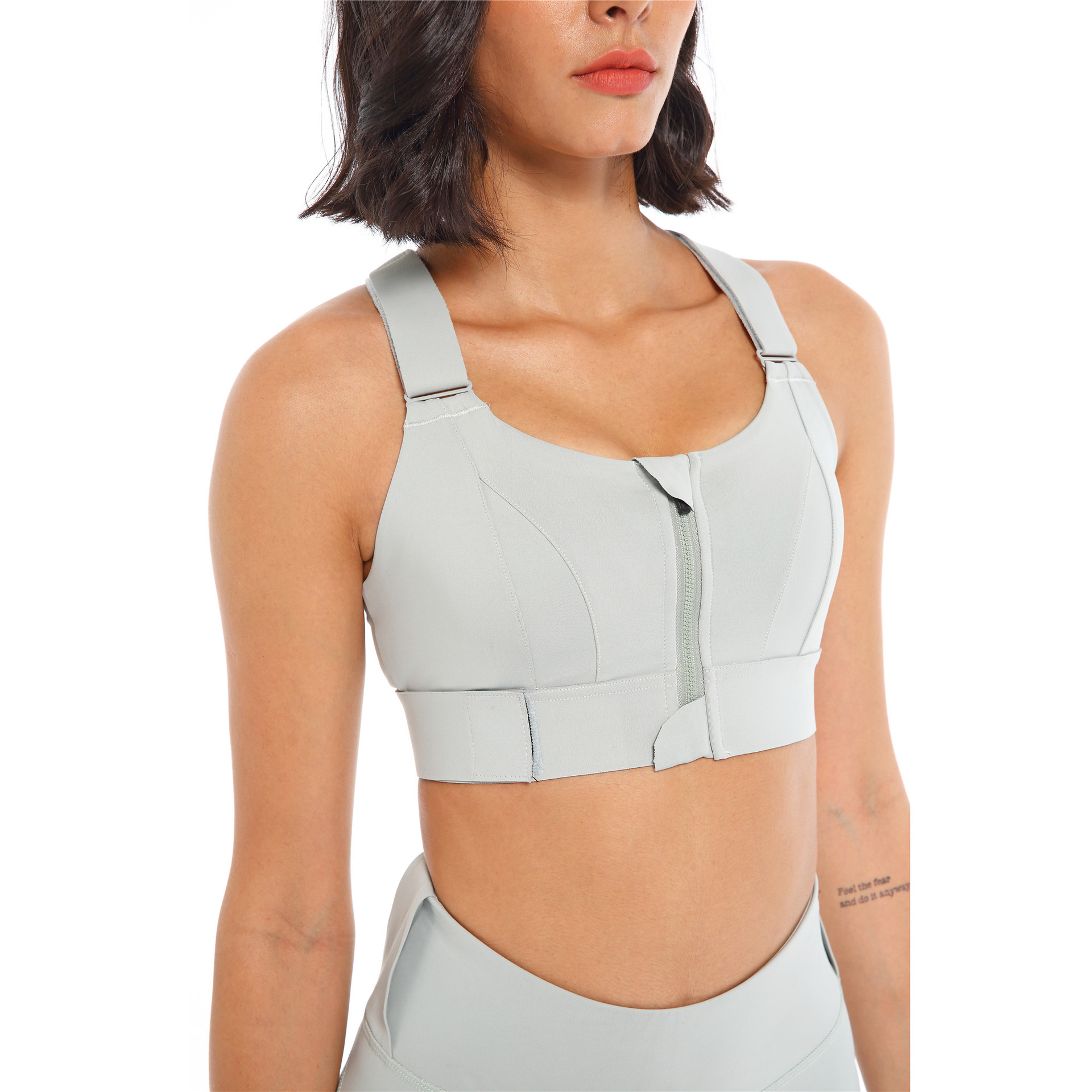 shefit velcro free adjustment sports bra plus size zipper vest-style fitness high-strength shockproof underwear Application Scenario