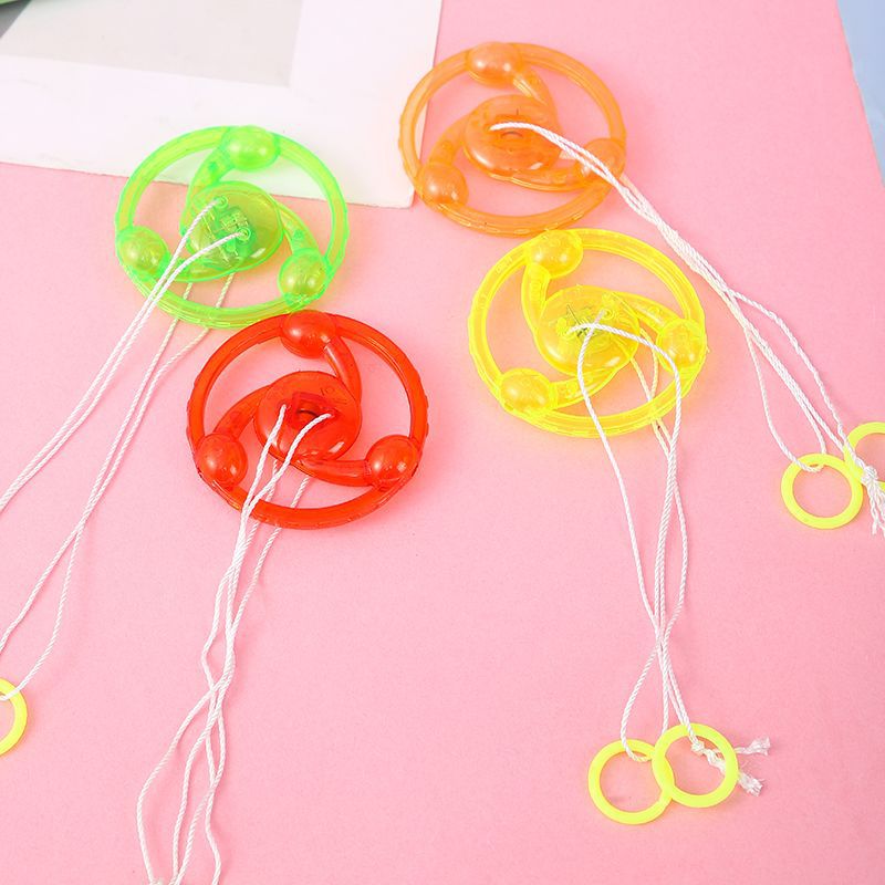 flash cable flywheel luminous flywheel flash spinning top pull whistle pull stall supply creative children's toy gift details Picture