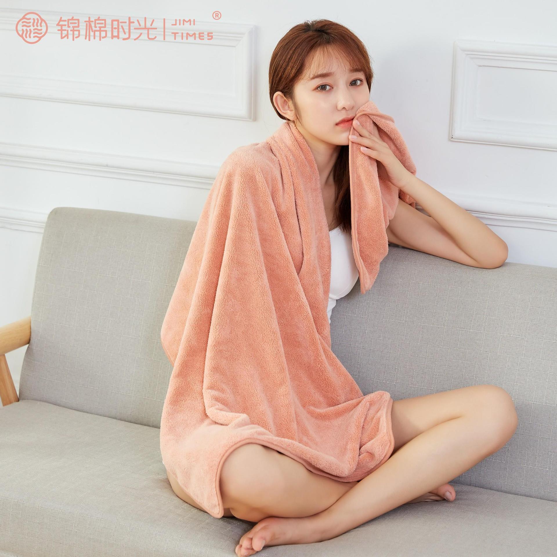 coral fleece absorbent towel set adult edge thickened face wash beach towel hotel beauty salon plus-sized bath towel Item Picture
