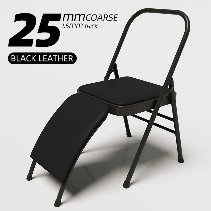 widened yoga chair iyengar professional auxiliary chair bold reinforced folding chair yoga sub-auxiliary stool yoga Specification drawing