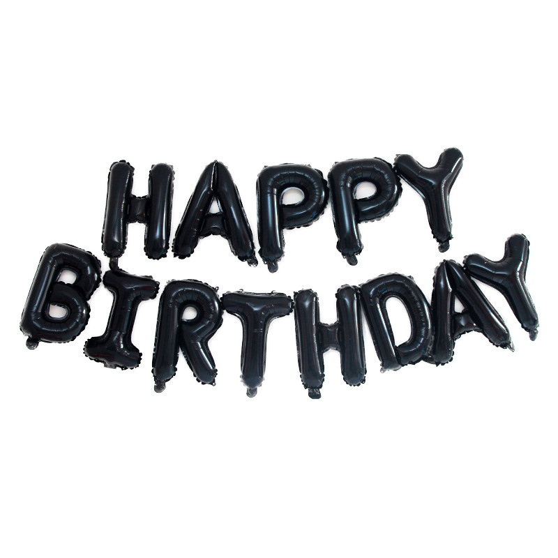 16-inch thin letter balloon aluminum film english letter balloon birthday decoration shopping mall layout aluminum foil body balloon details Picture