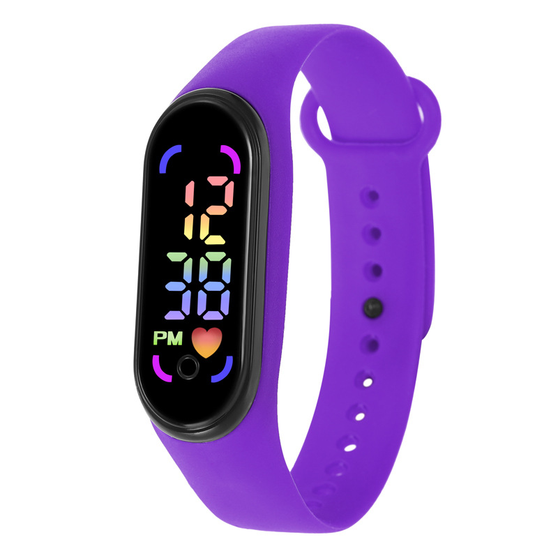 electronic watch led bracelet waterproof sport watch universal men's and women's korean-style simple fashion student watch digital details Picture