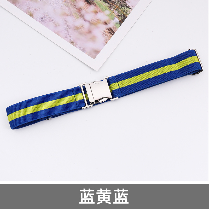 lazy belt belt alloy buckle adjustable length men's and women's elastic knitted belt elastic belt waist seal details Picture