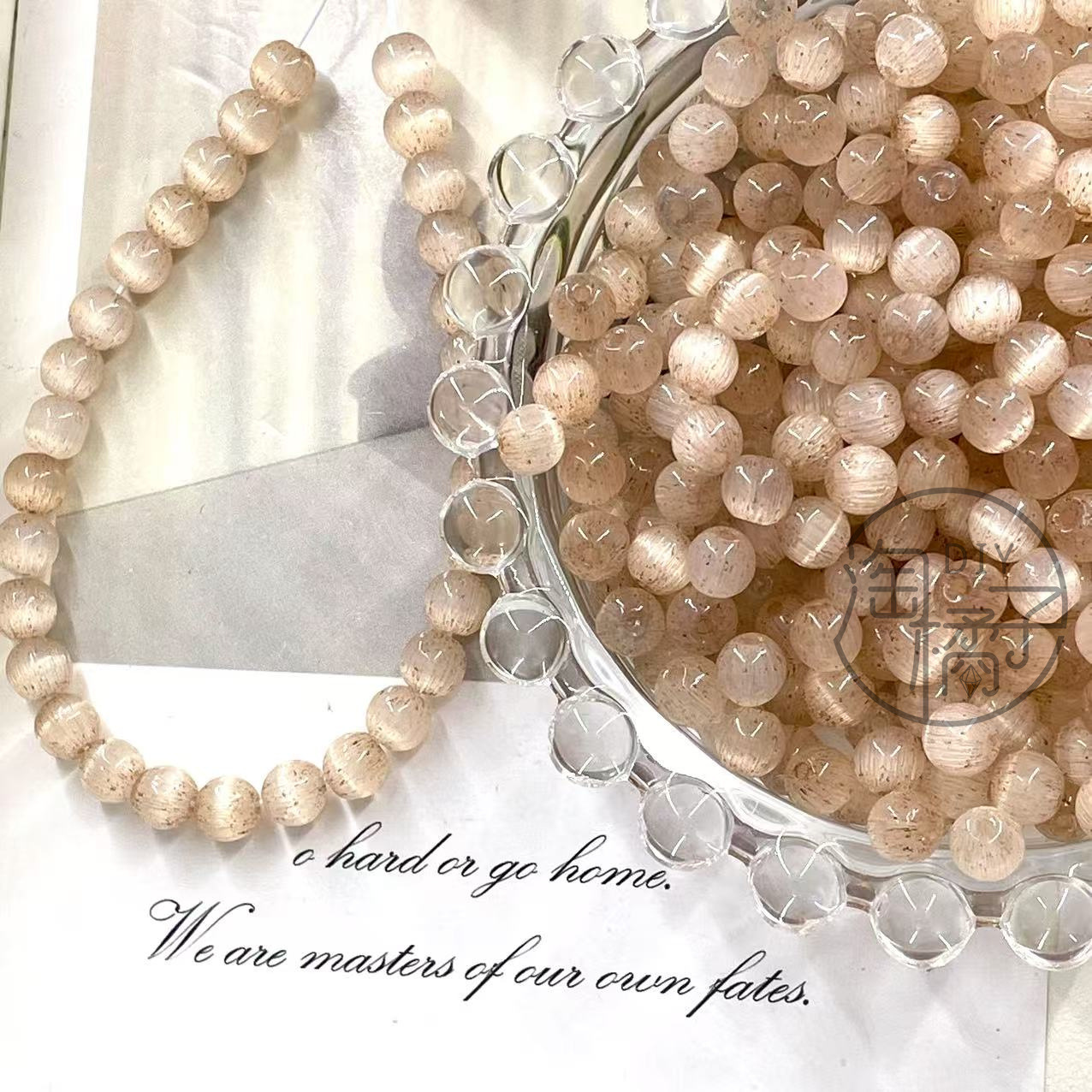 6mm super excellent  eye bead straight hole round beads glass beads handmade diy beaded necklace bracelet mobile phone charm scattered beads Specification drawing