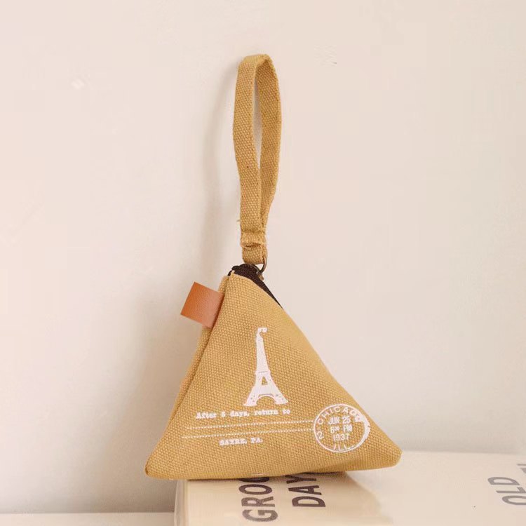 tower personalized creative retro zongzi coin purse cute mini canvas bag coin bag female storage key case for men full figure