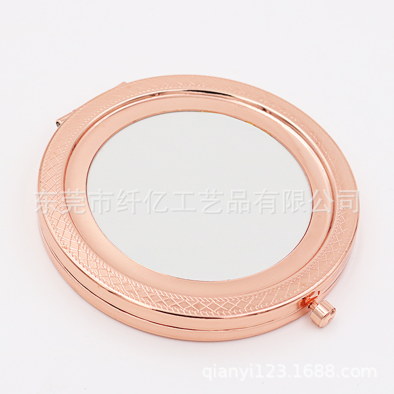 embroidery small mirror diy handmade material mirror base ethnic retro copper gold silver makeup mirror embryo rectangular details Picture