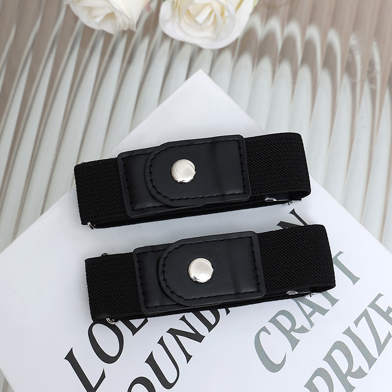 lazy belt women's 2025 new jeans waist-tight artifact waist circumference small elastic waist of trousers tightening adjustable belt details Picture