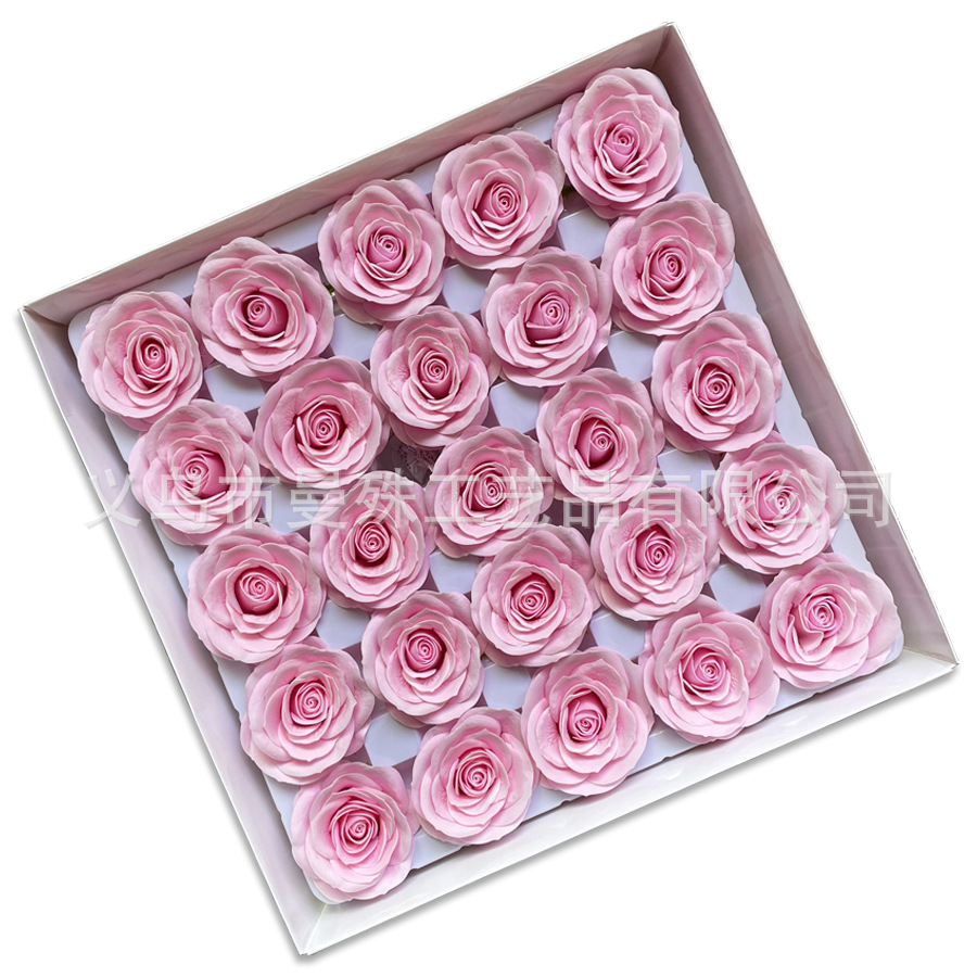 chinese valentine's day waking rose soap flower head preserved fresh flower soap flower gift box bouquet birthday gift gift diy details Picture