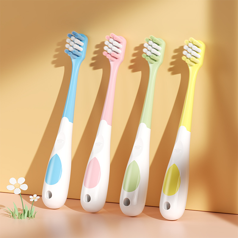 senior children soft-bristle toothbrush 2-12 years old cute cartoon shape non-slip handle toothbrush factory wholesale spot full figure