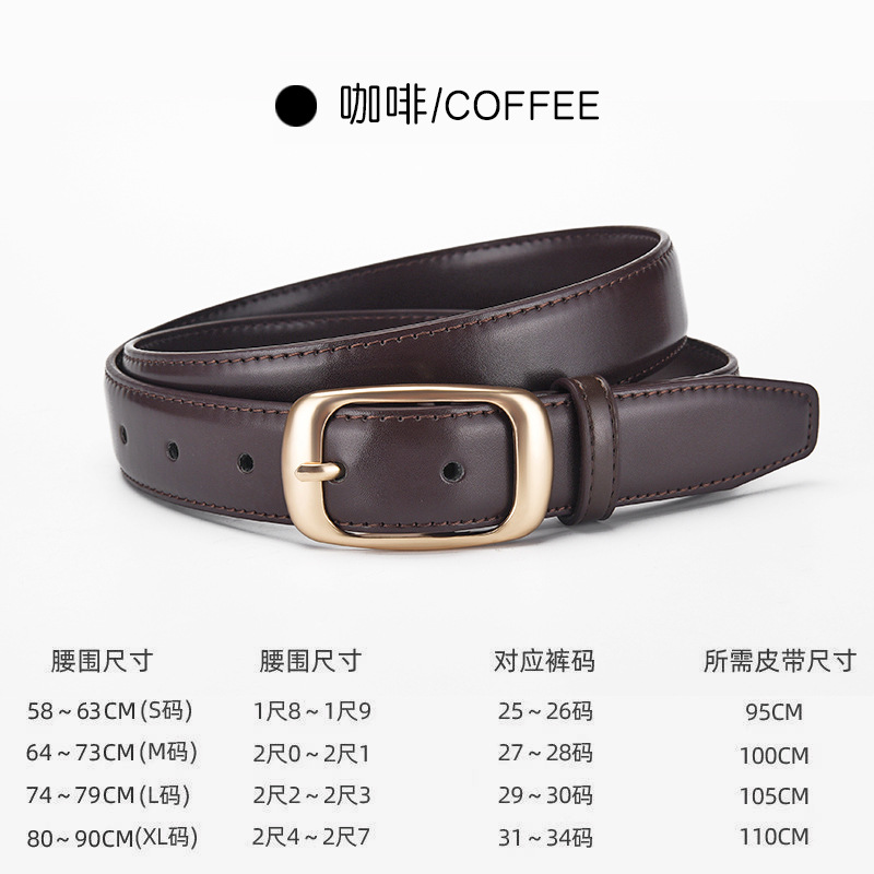 belt ladies new alloy with jeans belt casual women's belt fashion all-match black decoration for women details Picture