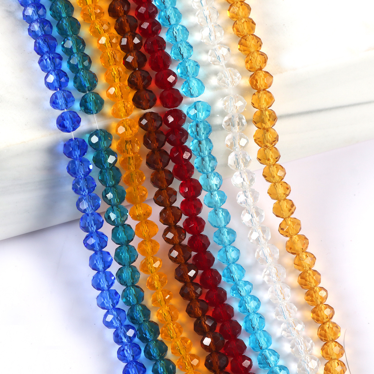 flat beads/3/4/6/8mm ornament wheel beads diy crystal beads accessories transparent ordinary color whole string Application Scenario